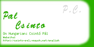 pal csinto business card